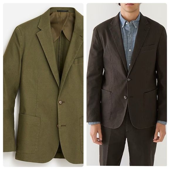 J.Crew Other - J Crew nwt Green Classic-fit suit jacket in stretch hemp-organic cotton blend XL